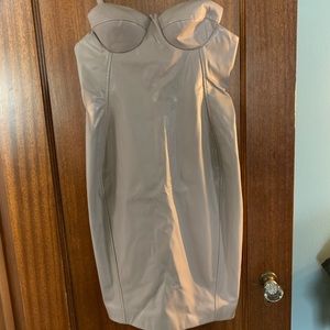 NEW House of CB stretch faux leather pencil dress